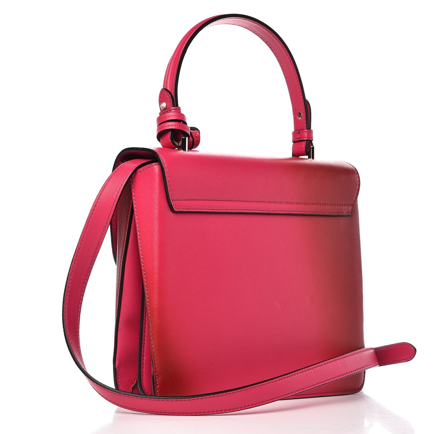 Calfskin Medium DV One Satchel Pink Red
