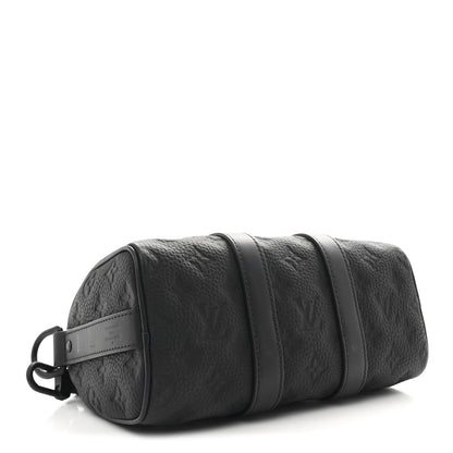 Louis Vuitton Monogram Taurillon Keepall Bandouliere 25 Black Black 4 of 9