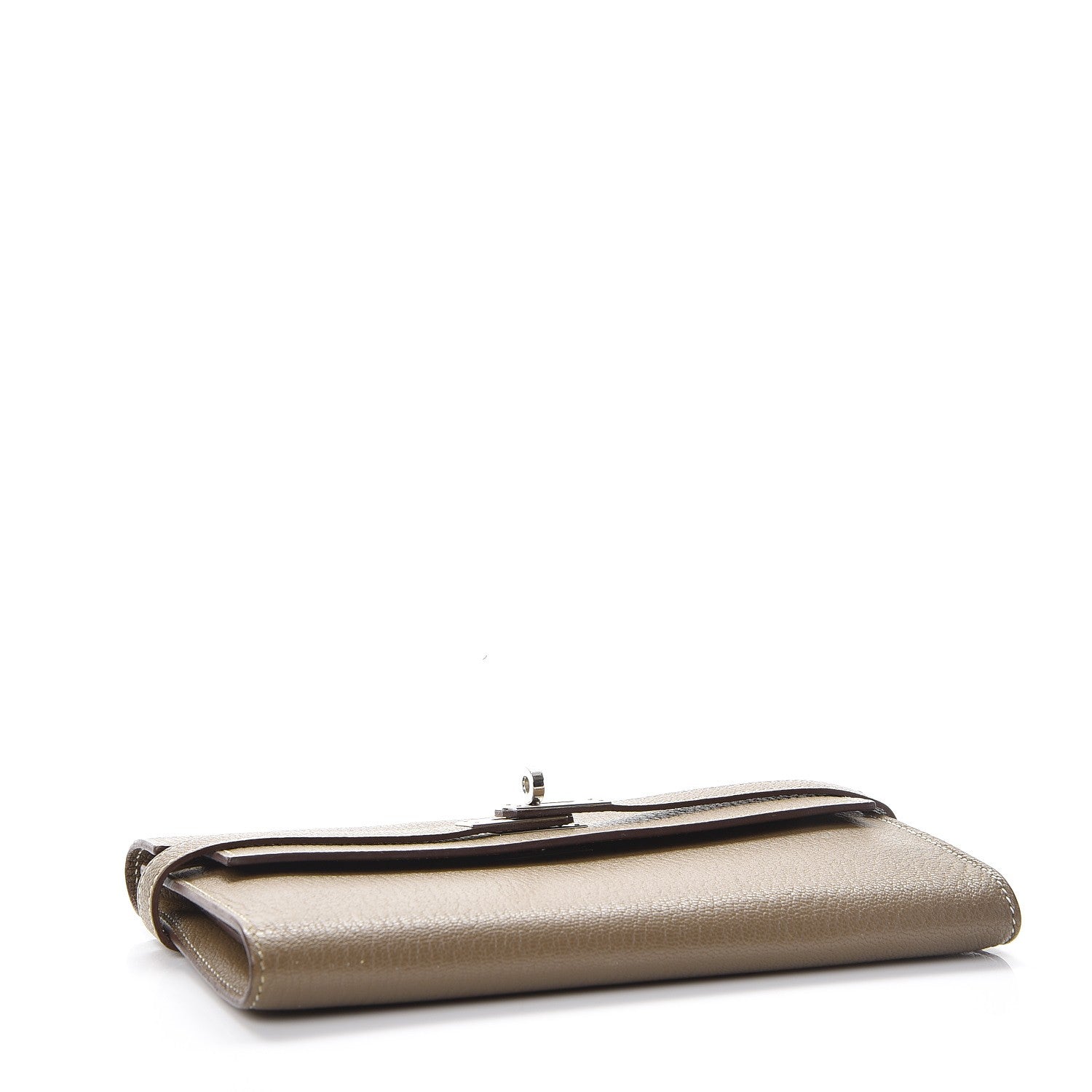 Hermes Chevre Mysore Kelly Longue Wallet Etoupe 4 of 7