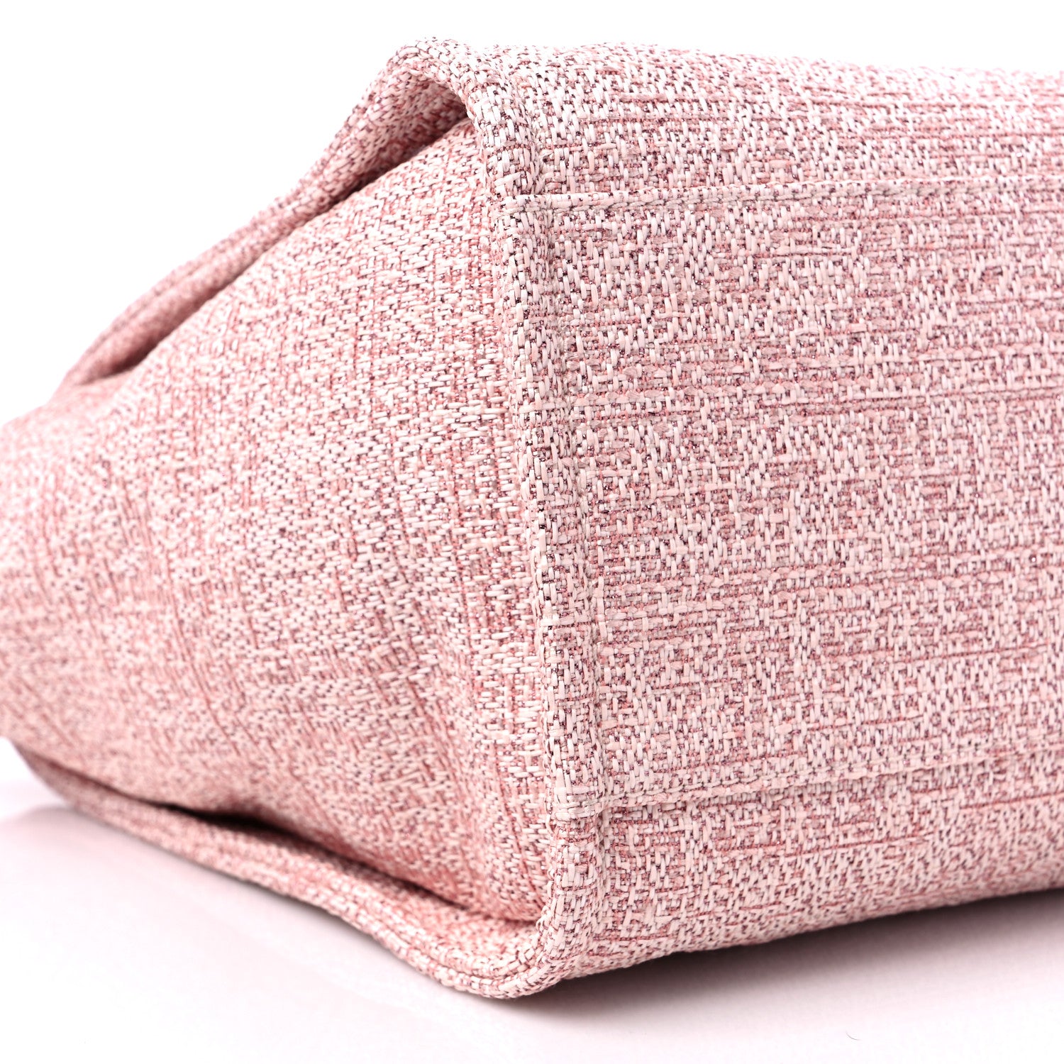 Chanel Lurex Boucle Deauville Medium Tote Pink 8 of 9