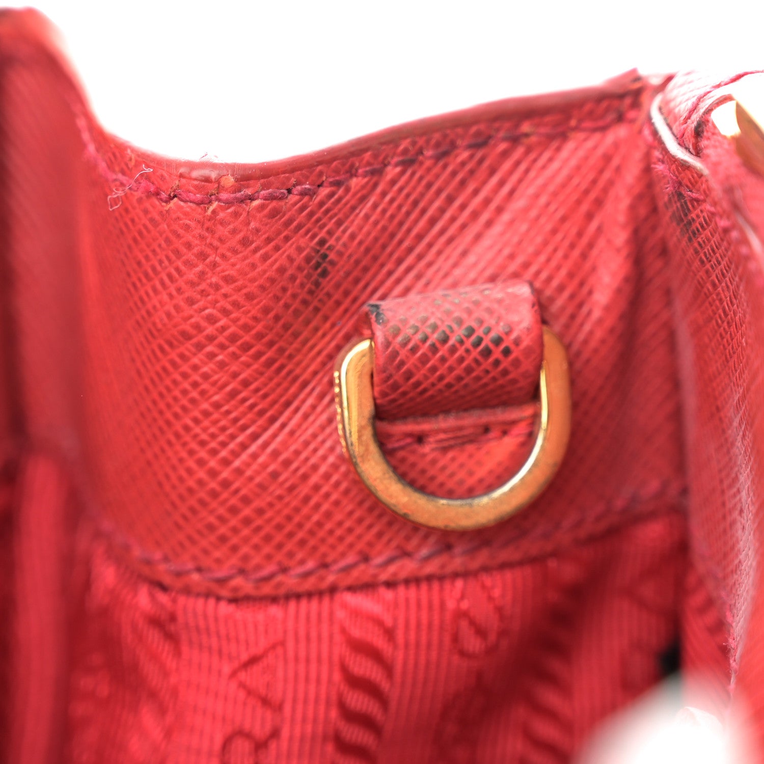 Prada Saffiano Lux Small Galleria Double Zip Tote Fuoco 6 of 16