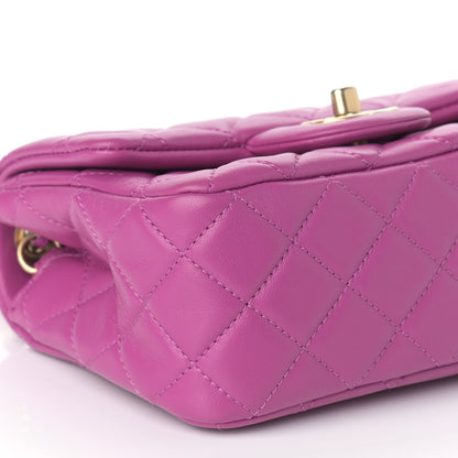 Chanel Lambskin Quilted Mini Pearl Crush Flap Violet 8 of 9