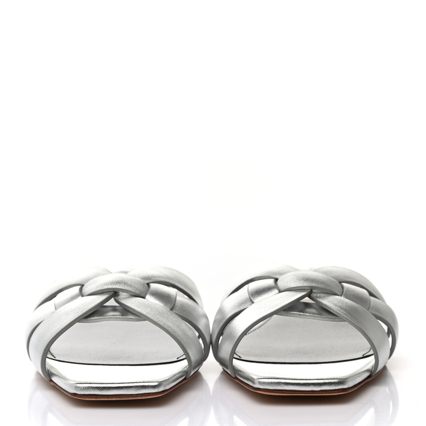 Calfskin Tribute 05 Slide Sandals 35.5 Argent