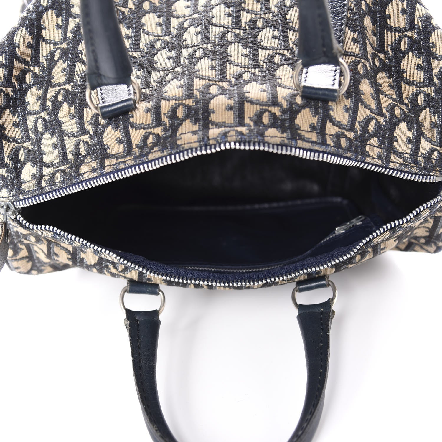 Christian Dior Monogram Boston Navy Blue 5 of 19
