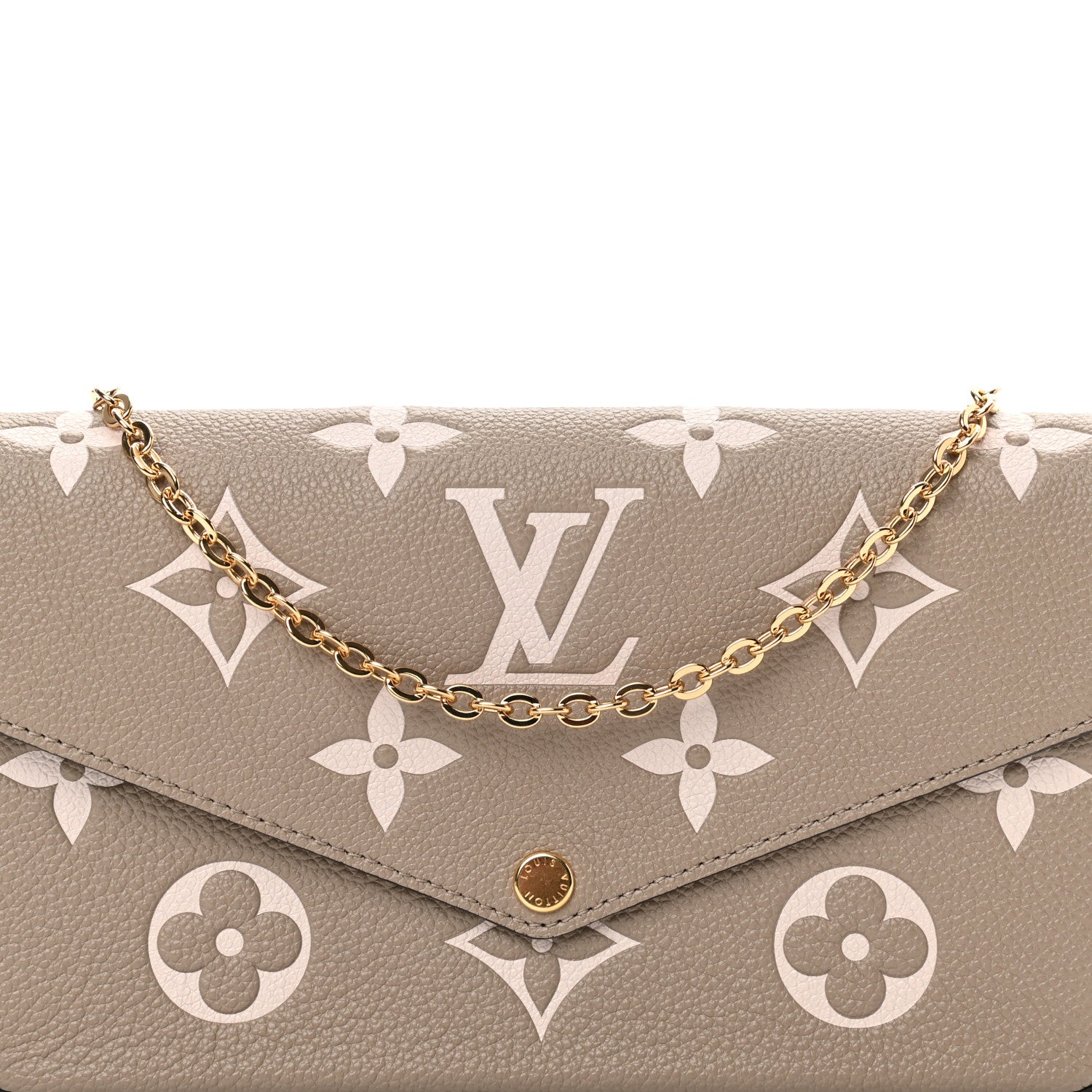 Louis Vuitton Empreinte Monogram Giant Felicie Pochette Tourterelle Creme 9 of 11