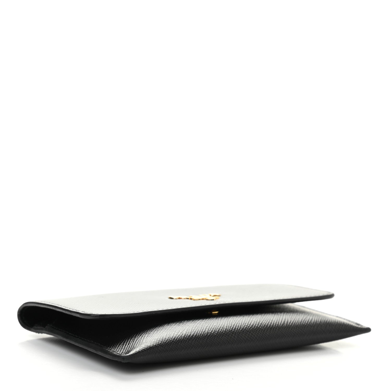 Prada Saffiano Metal Flap Wallet Black 5 of 15