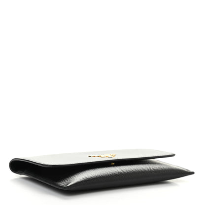 Prada Saffiano Metal Flap Wallet Black 5 of 15