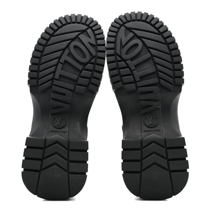 Louis Vuitton Patent Monogram Ruby Flat Ankle Boots 39 Black 6 of 9