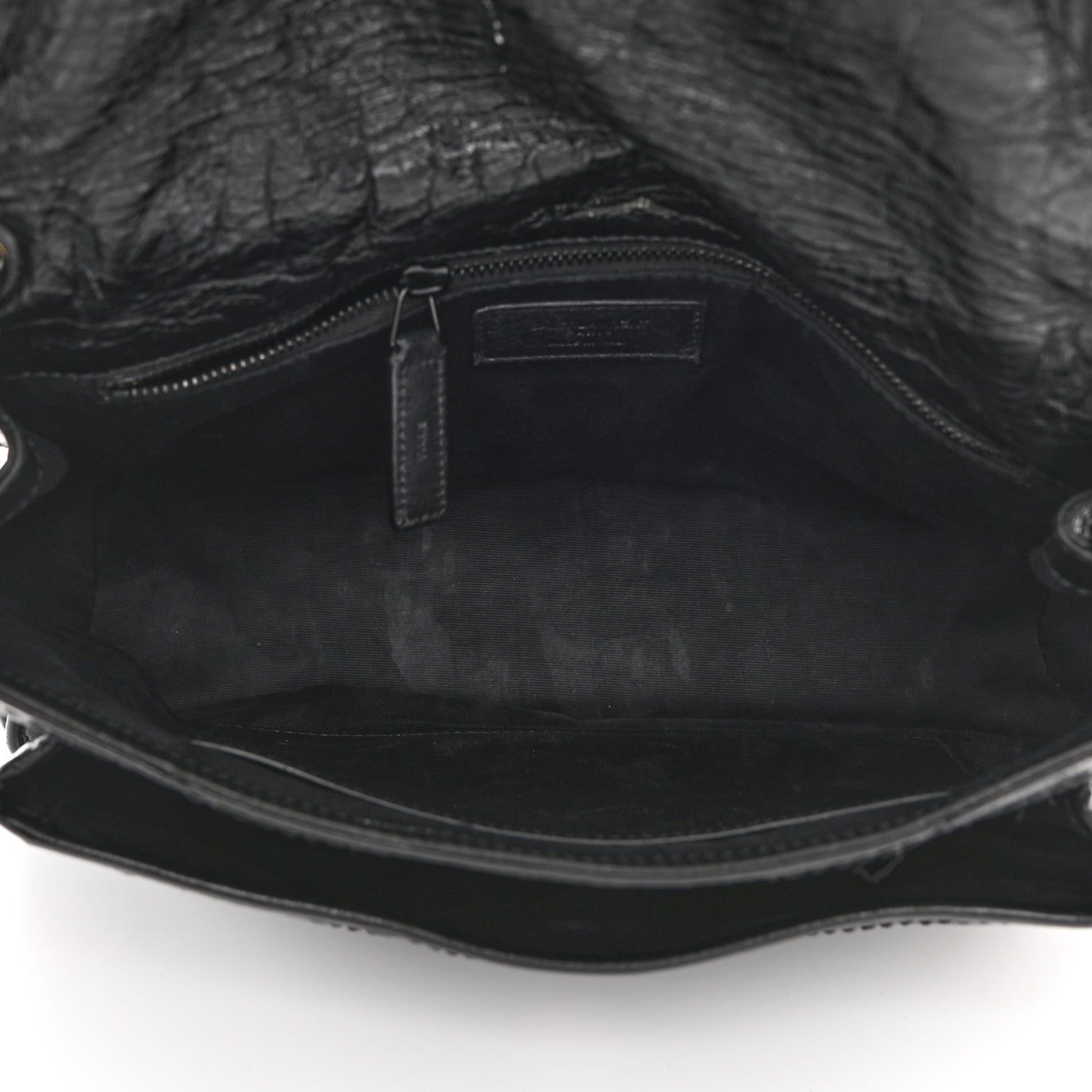Saint Laurent Crinkled Calfskin Matelasse Monogram Medium Niki Chain Satchel Black 8 of 23