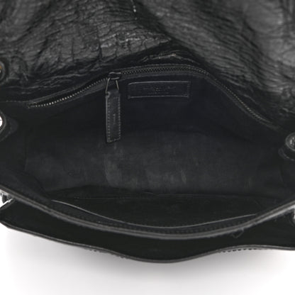 Saint Laurent Crinkled Calfskin Matelasse Monogram Medium Niki Chain Satchel Black 8 of 23