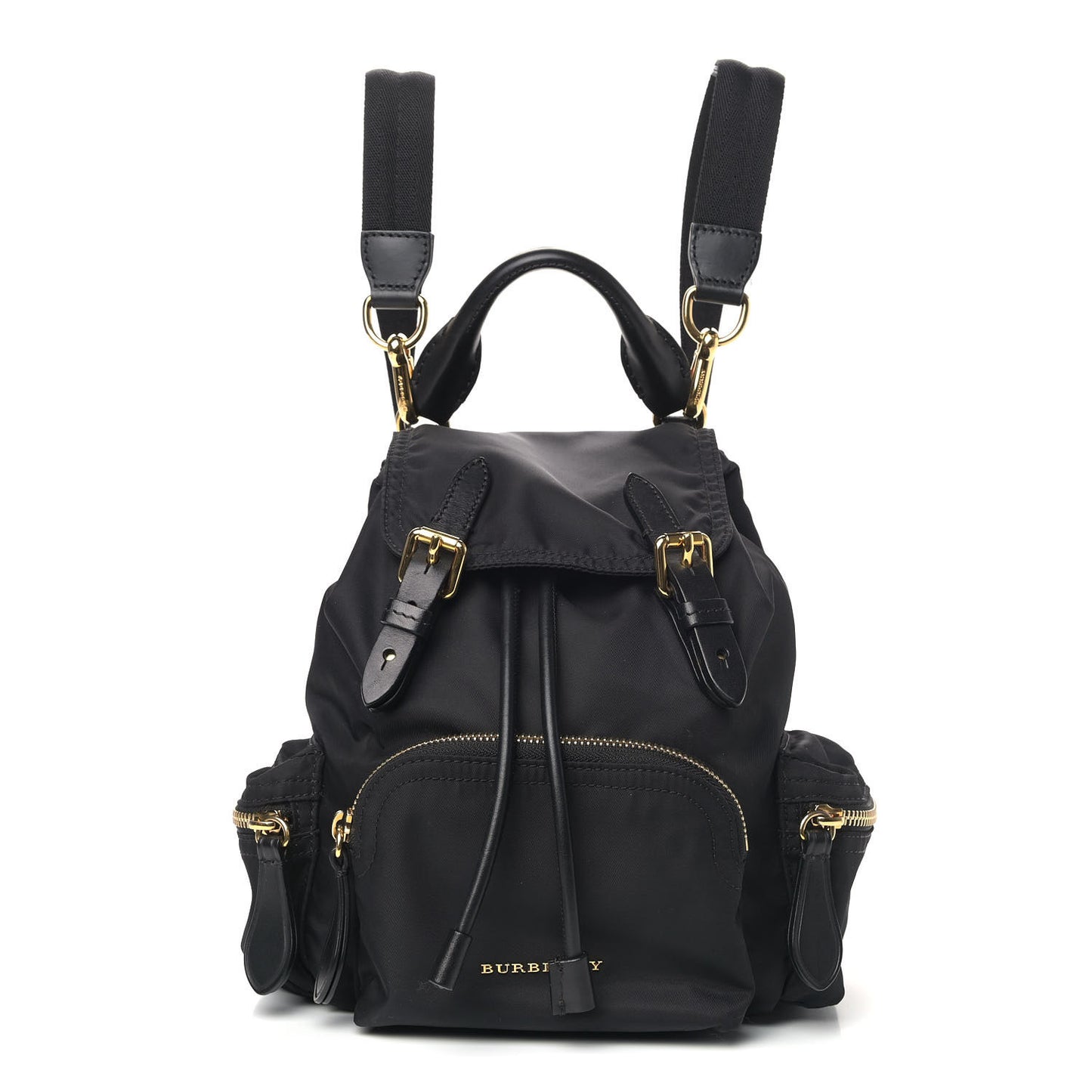 Nylon Small Rucksack Backpack Black