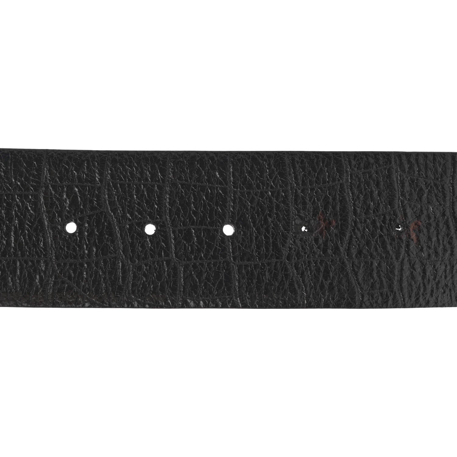 Chanel Crocodile Embossed Calfskin Gripoix Poured Glass Along The Nile CC Belt 80 32 Black 5 of 7