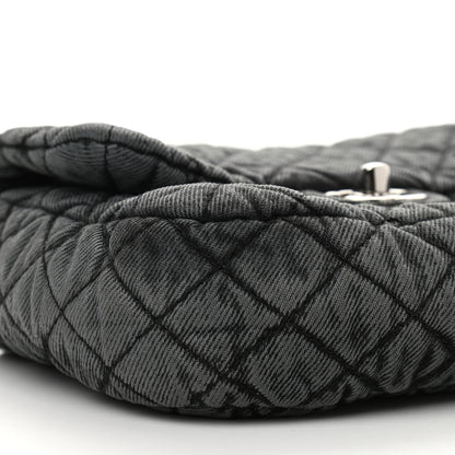 Chanel Washed Denim Quilted Small Denimpression Flap Grey Black 9 of 11