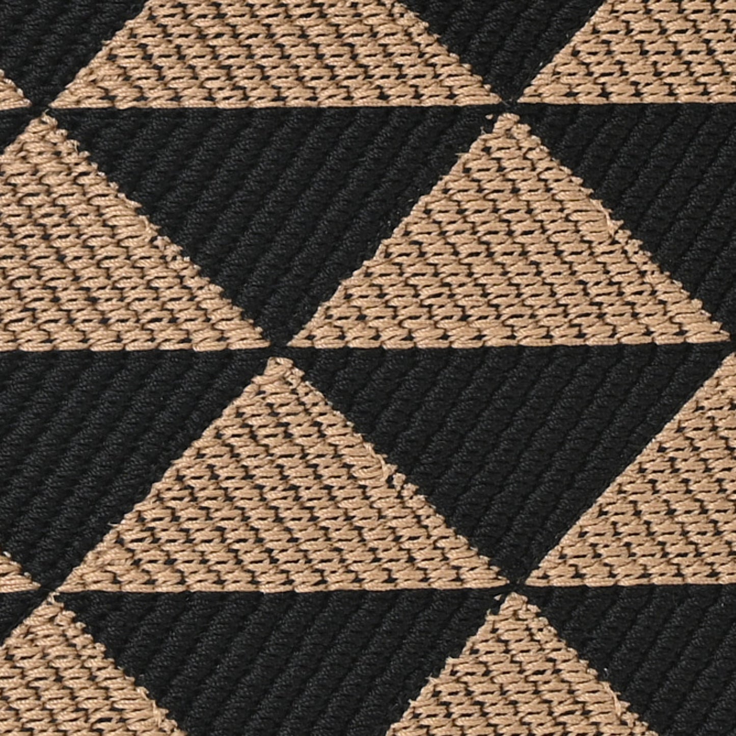 Jacquard Saffiano Triangolo Symbole Embroidered Micro Tote Black Corda