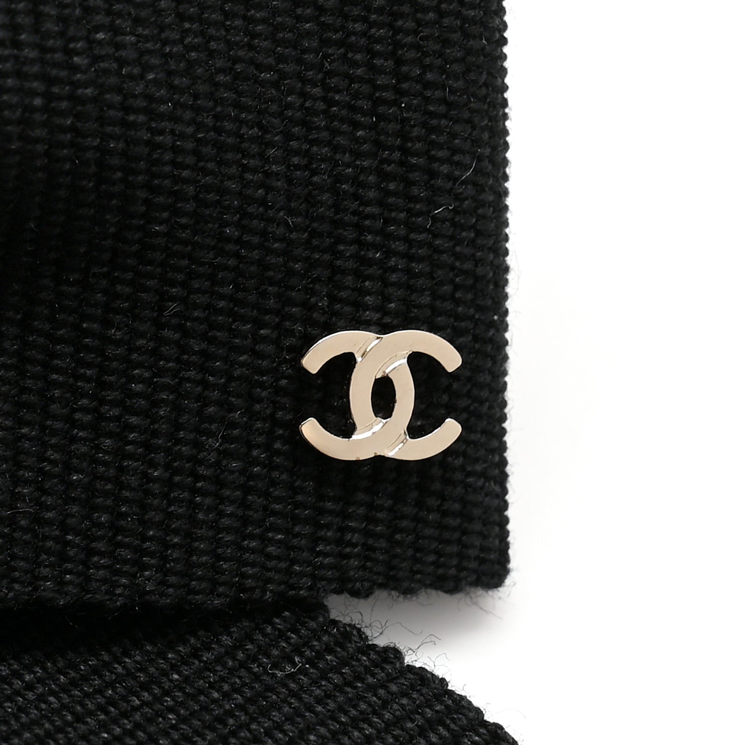 Chanel Grosgrain Bow CC Hair Clip Black 3 of 3