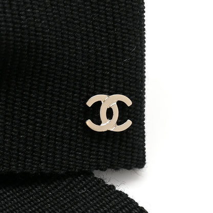 Chanel Grosgrain Bow CC Hair Clip Black 3 of 3