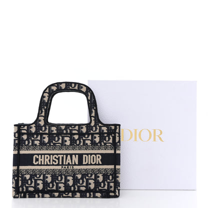 Christian Dior Oblique Mini Book Tote Blue Multicolor 11 of 11