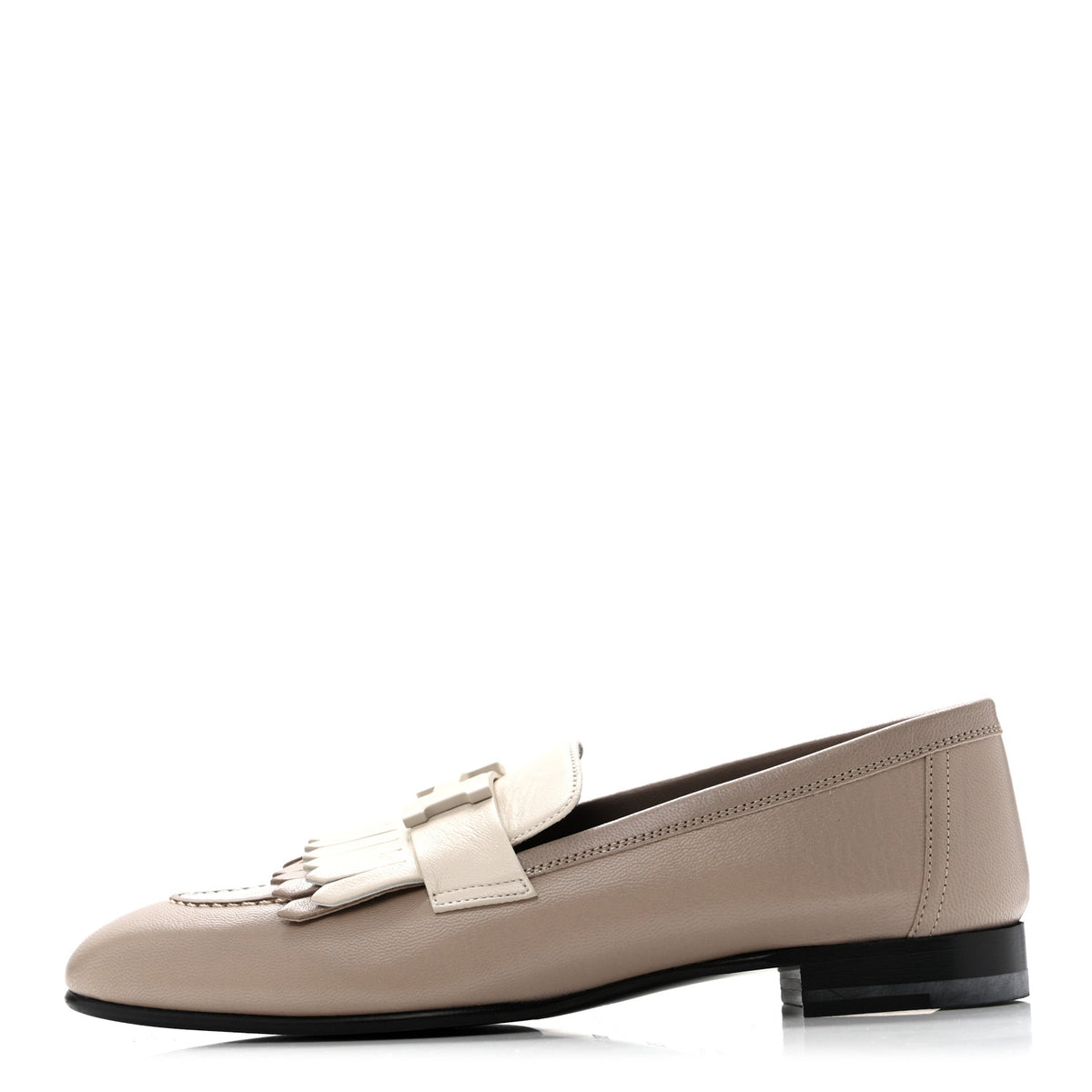 Hermes Goatskin Womens Royal Loafers 36.5 Multicolore Beige Mastic 1 of 10
