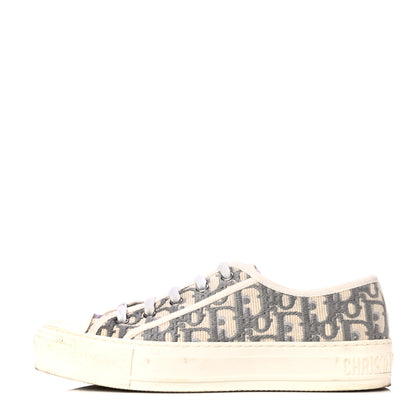 Christian Dior Canvas Oblique Walk'N'Dior Low Top Sneakers 36.5 Grey Stone 1 of 8