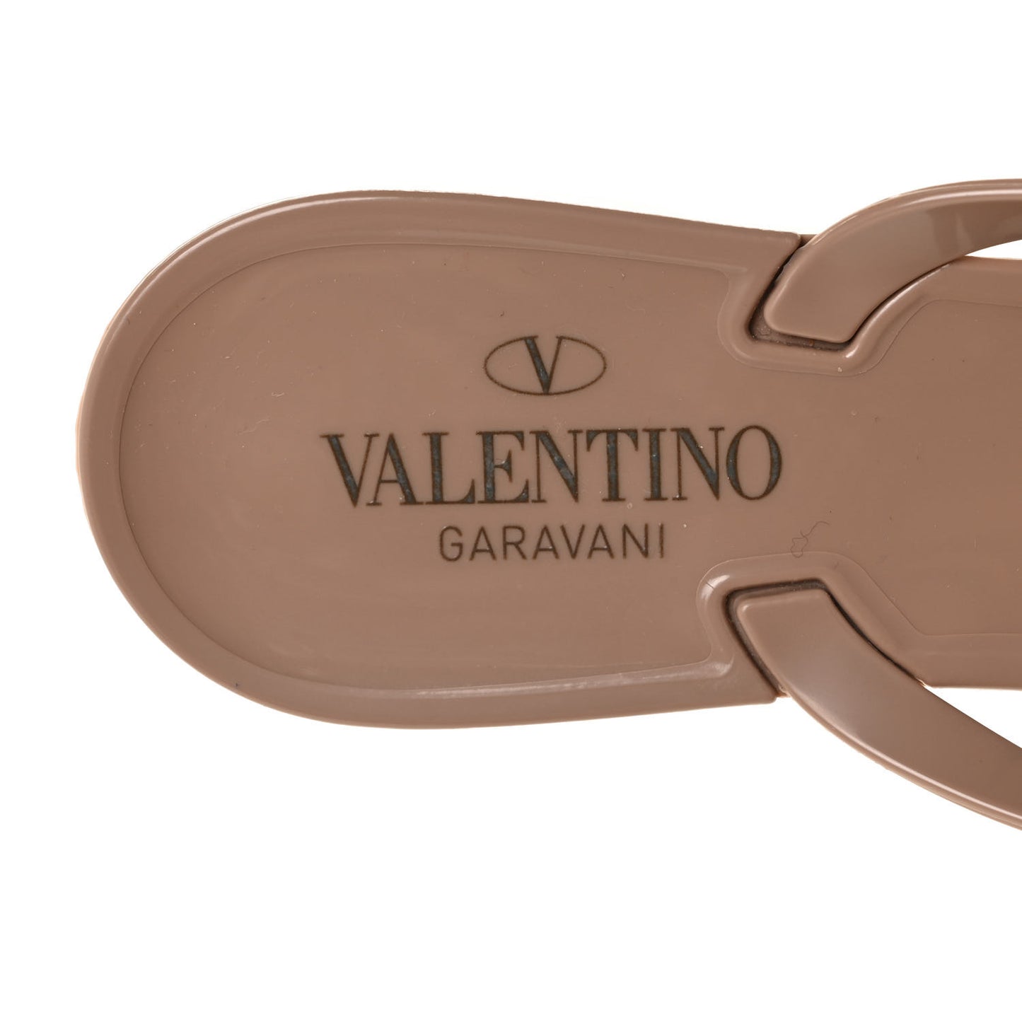 PVC Jelly Rockstud Bow Thong Sandals 41 Poudre