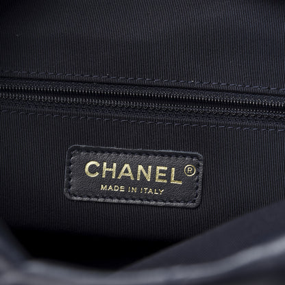 Chanel Calfskin Quilted Coco Shelter Bowling Bag Navy 6 of 11