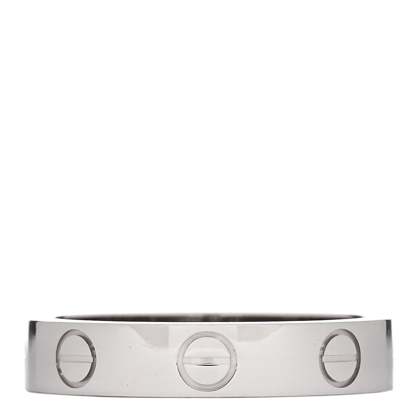 18K White Gold 3.5mm LOVE Wedding Band Ring 49 5