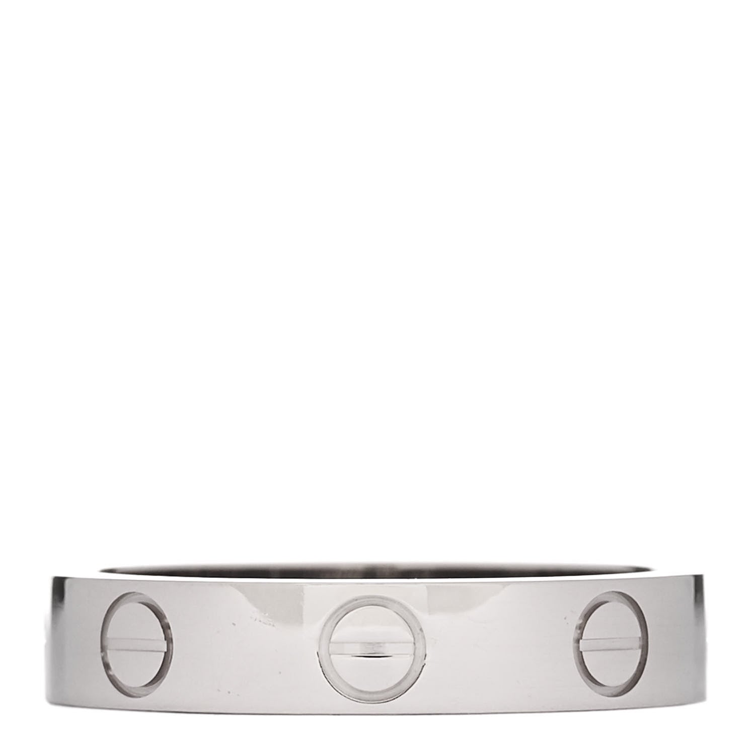Cartier 18K White Gold 3.5mm LOVE Wedding Band Ring 49 5 3 of 5