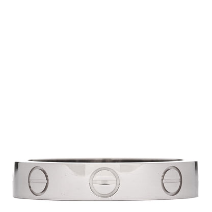 Cartier 18K White Gold 3.5mm LOVE Wedding Band Ring 49 5 3 of 5