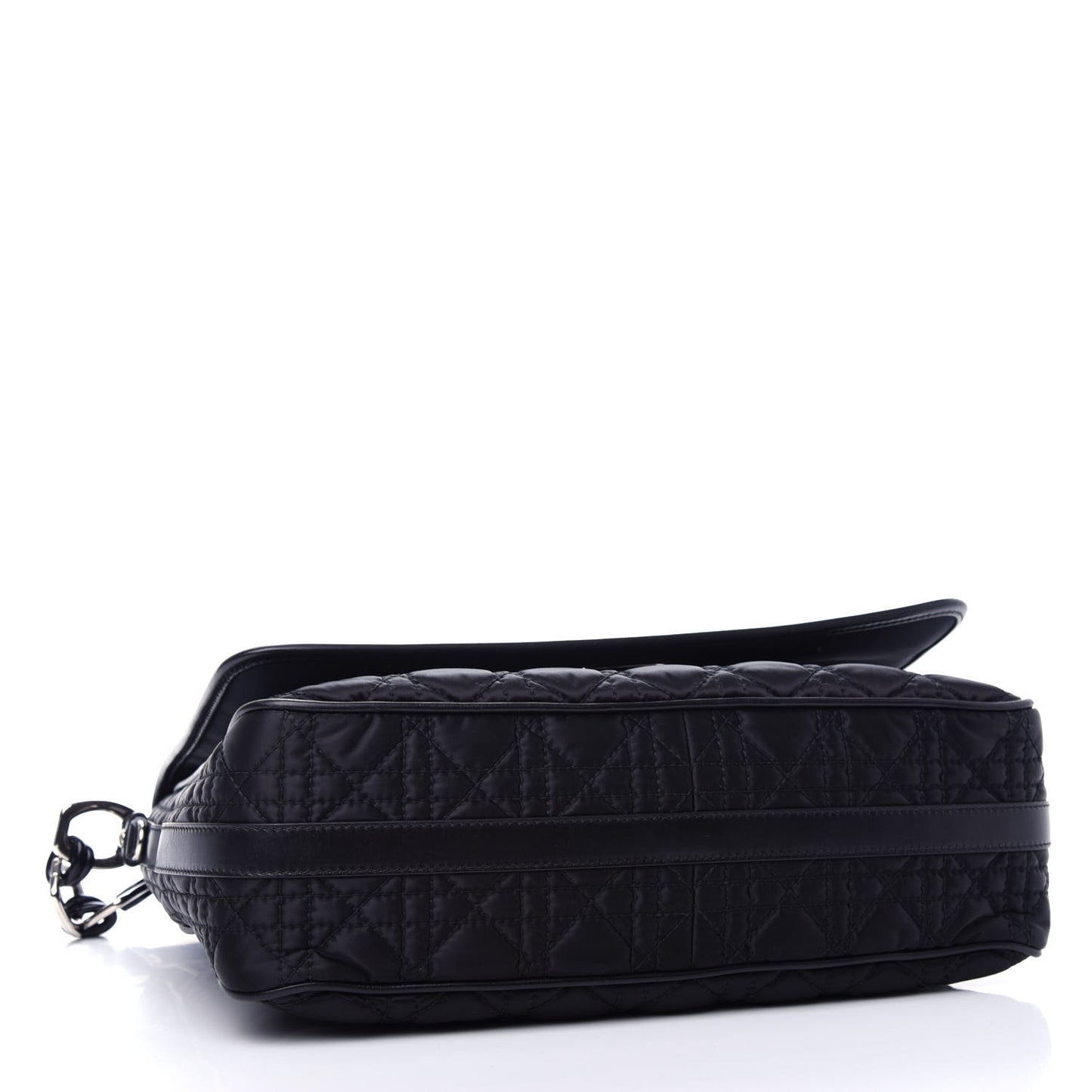 Nylon Cannage Charming Lock Messenger Bag Black
