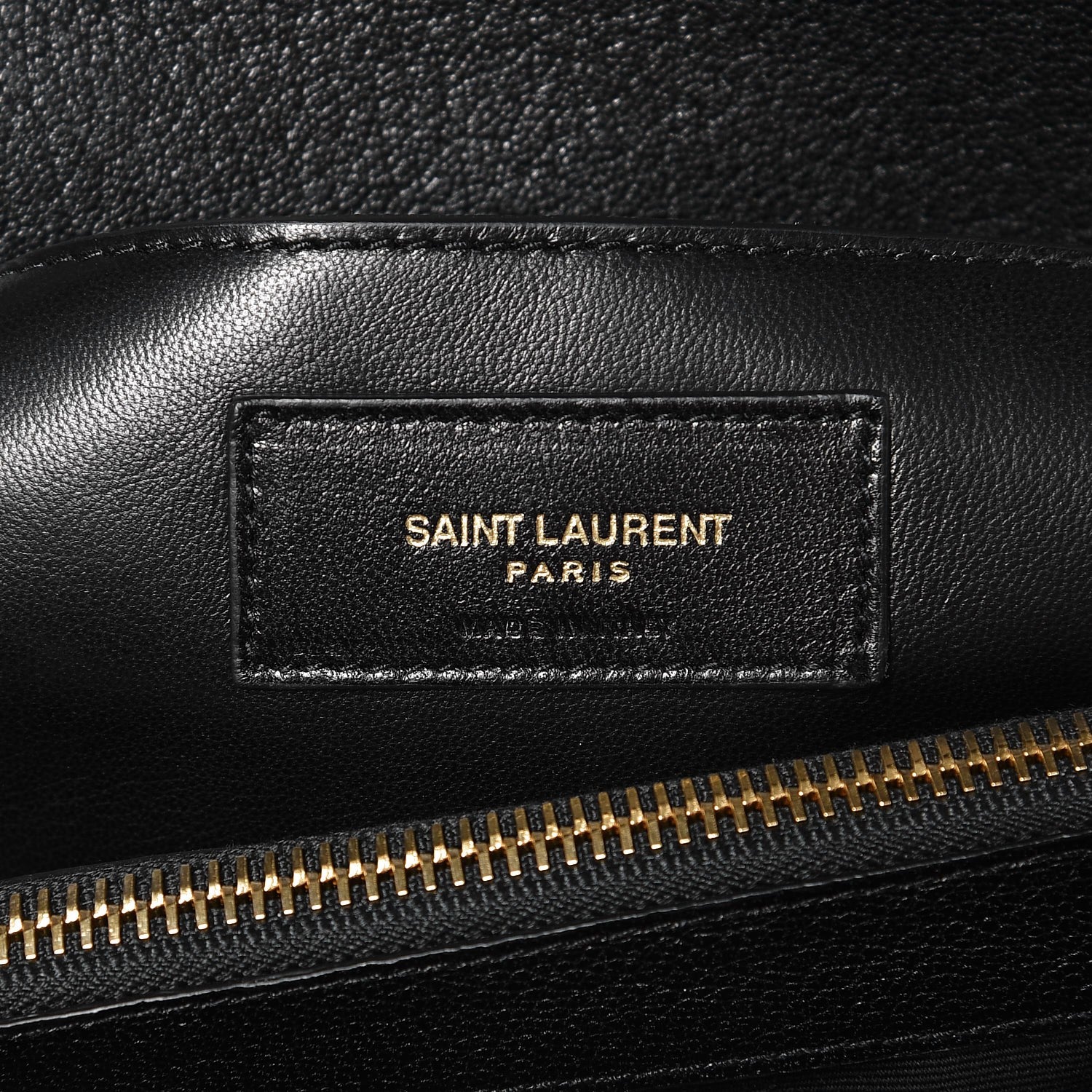 Saint Laurent Sheepskin Matelasse Chevron Monogram Large College Satchel Black 8 of 8
