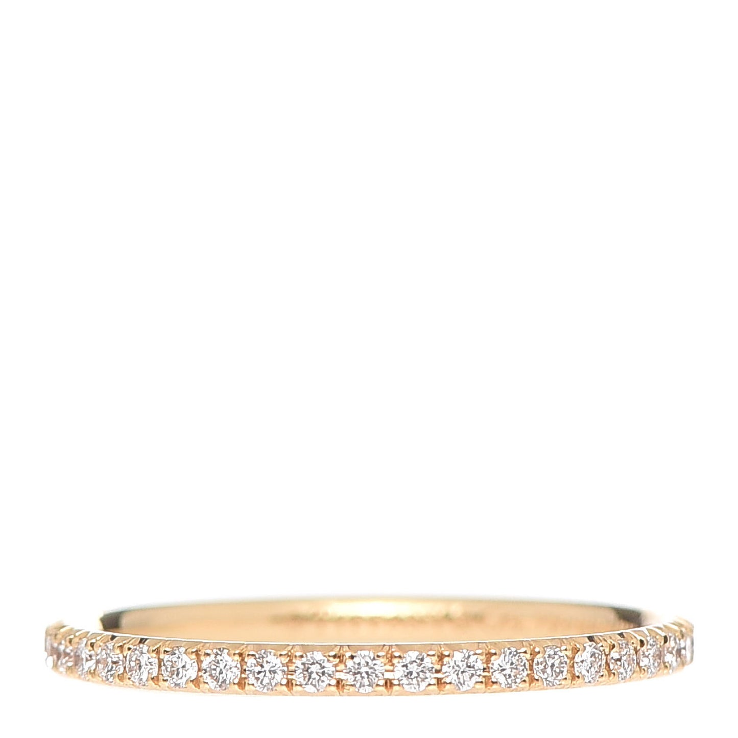 18K Rose Gold Diamond Metro Band Ring 50 5.5