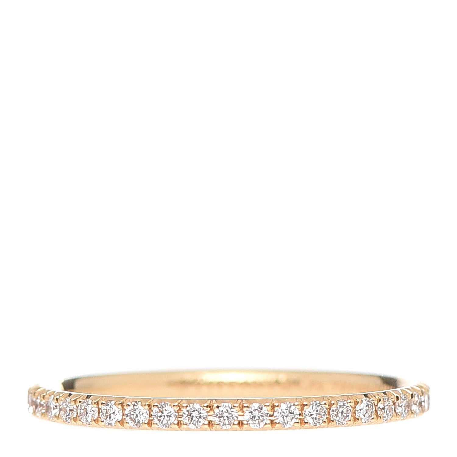 Tiffany 18K Rose Gold Diamond Metro Band Ring 50 5.5 1 of 5