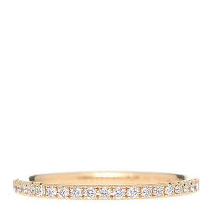 Tiffany 18K Rose Gold Diamond Metro Band Ring 50 5.5 1 of 5
