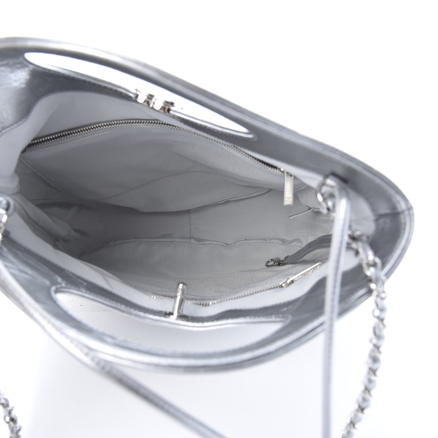Chanel Metallic Crumpled Calfskin Small 31 Shopping Bag Silver 5 of 10
