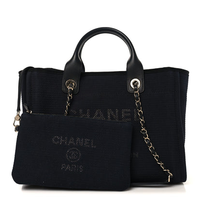 Chanel Mixed Fibers Small Deauville Tote Black 3 of 11