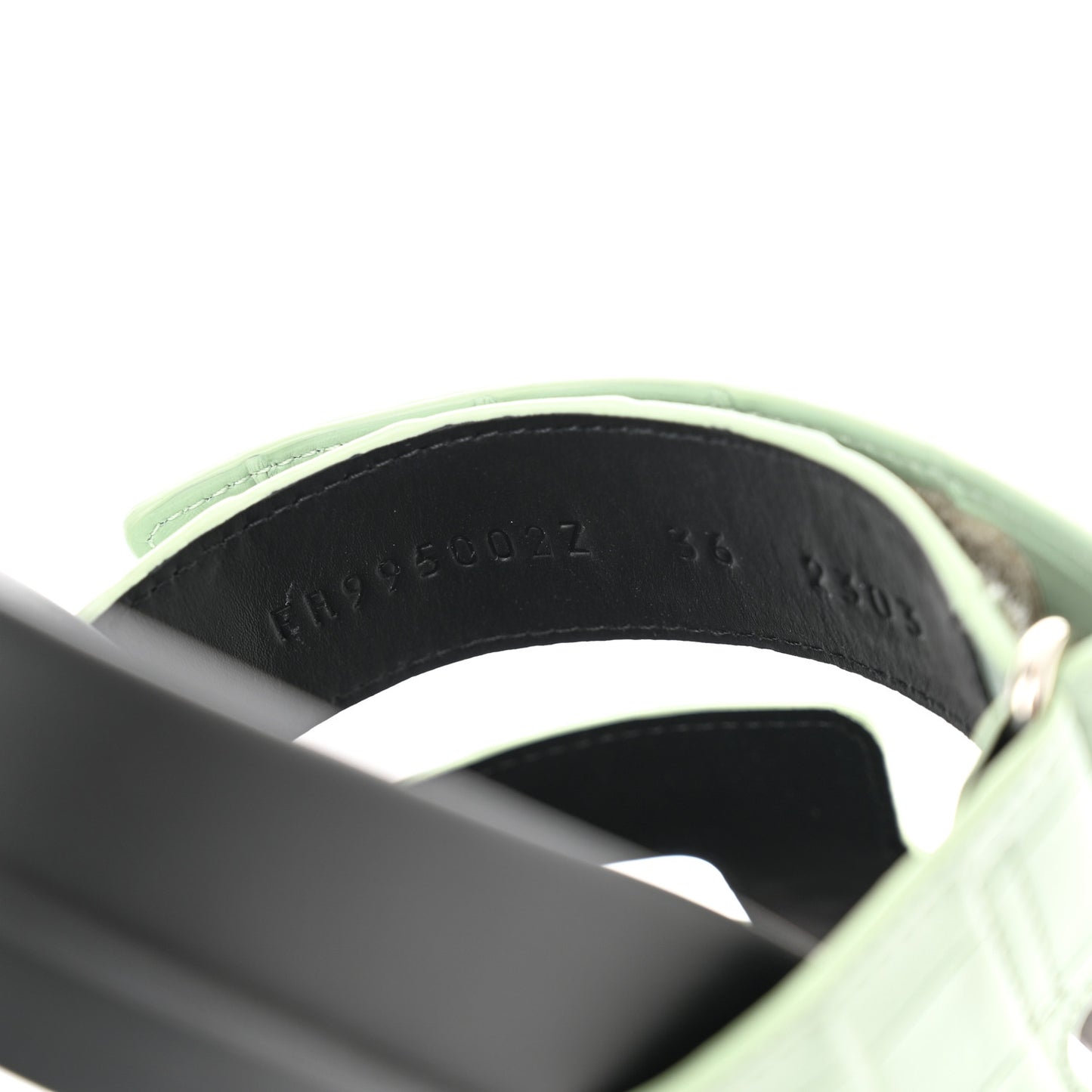 Matte Alligator Womens Chypre Sandals 36 Vert D'eau