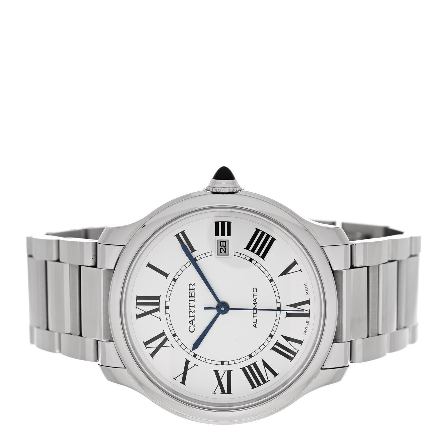 Stainless Steel 40mm Ronde Must de Cartier Automatic Watch