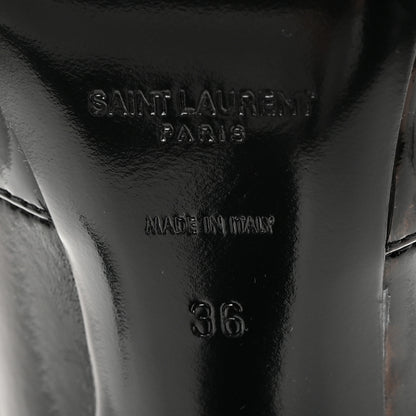 Saint Laurent Patent Stretch Crystal Buckle Lala 105 Tall Boots 36 Black 6 of 11