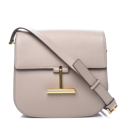 Tom Ford Grained Calfskin Small T Clasp Tara Crossbody Bag Silk Taupe 1 of 8