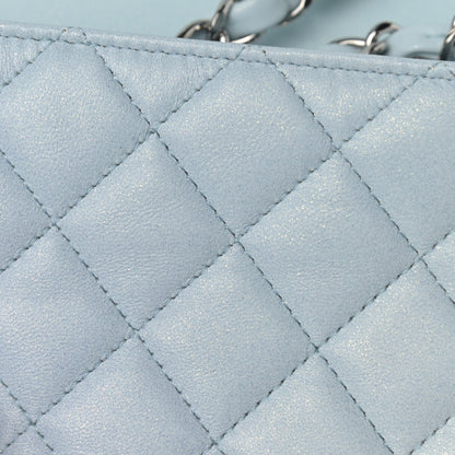 Chanel Perforated Lambskin Quilted Mini Rectangular Flap Light Blue Light Purple White 10 of 11