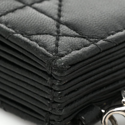 Christian Dior Lambskin Cannage Lady Dior 5-Gusset Card Holder Black 17 of 18