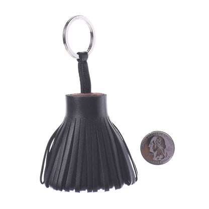 Hermes Lambskin Bi-Color Carmen Tassel Key Holder Black Rouge H 2 of 6