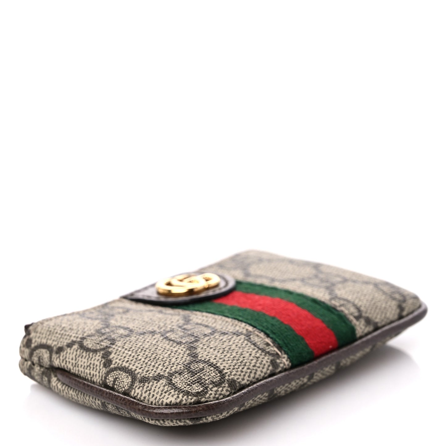 GG Supreme Monogram Web Ophidia Key Case Beige New Acero
