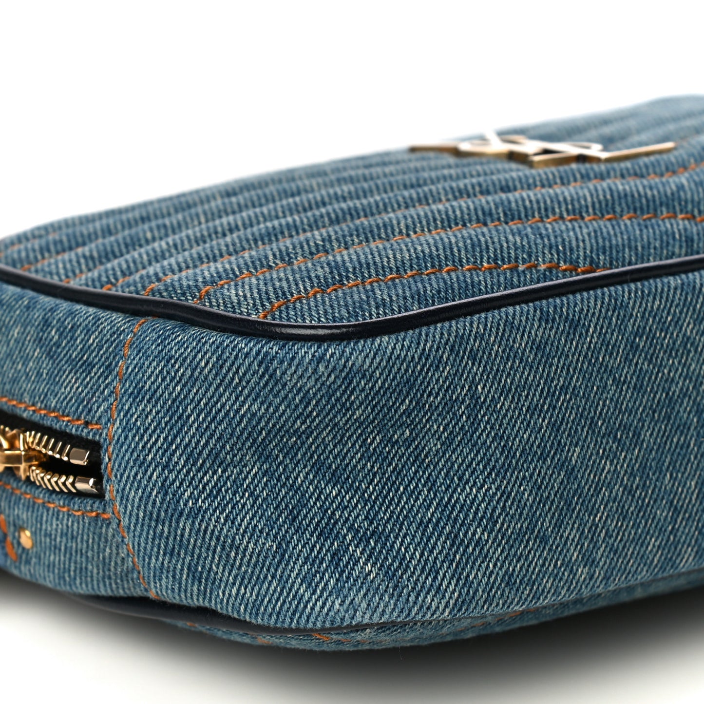 Denim Matelasse Monogram Mini Lou Camera Bag California Blue