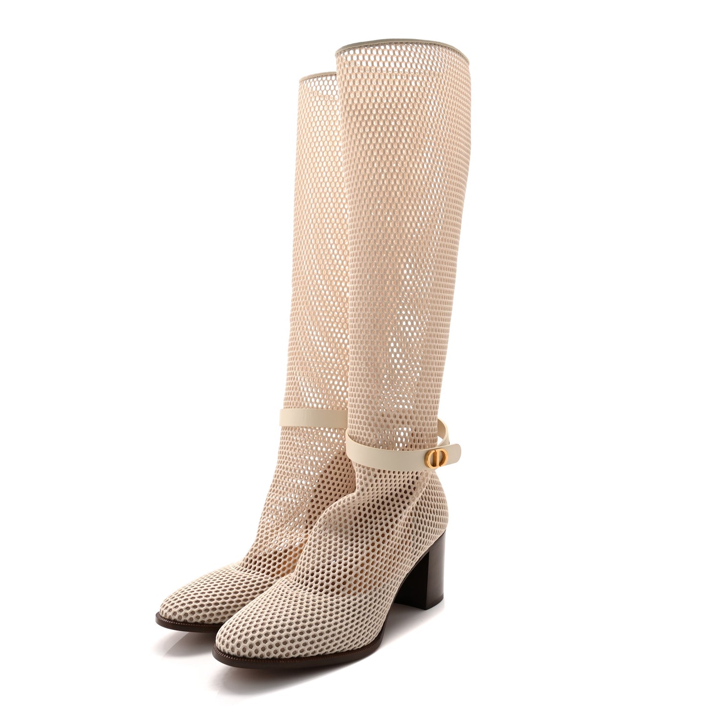Empriente Mesh Montaigne Knee Boots 37.5 Off White