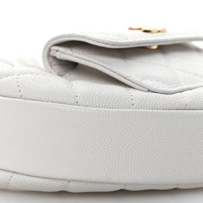 Chanel Caviar Quilted Polly Pocket Pouch Hobo White 10 of 12