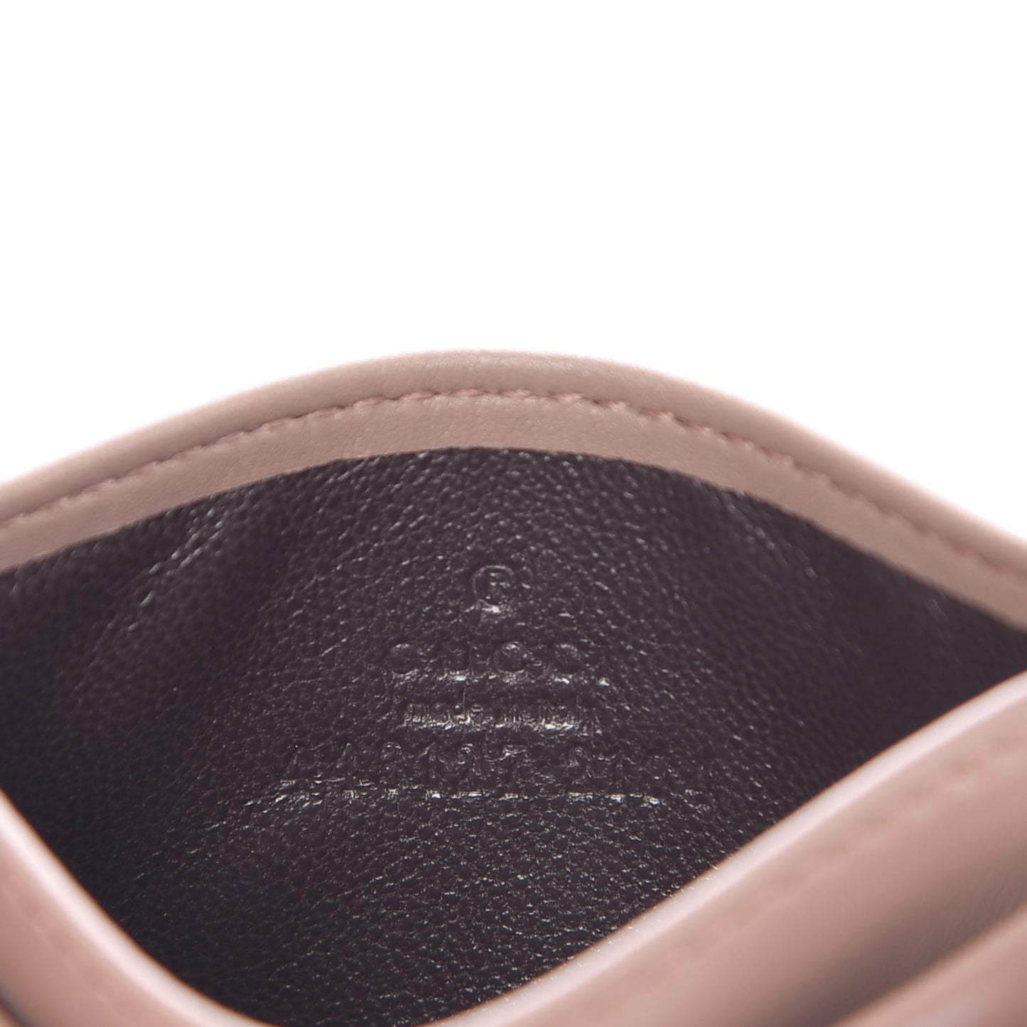 Calfskin Matelasse GG Marmont Card Holder Porcelain Rose