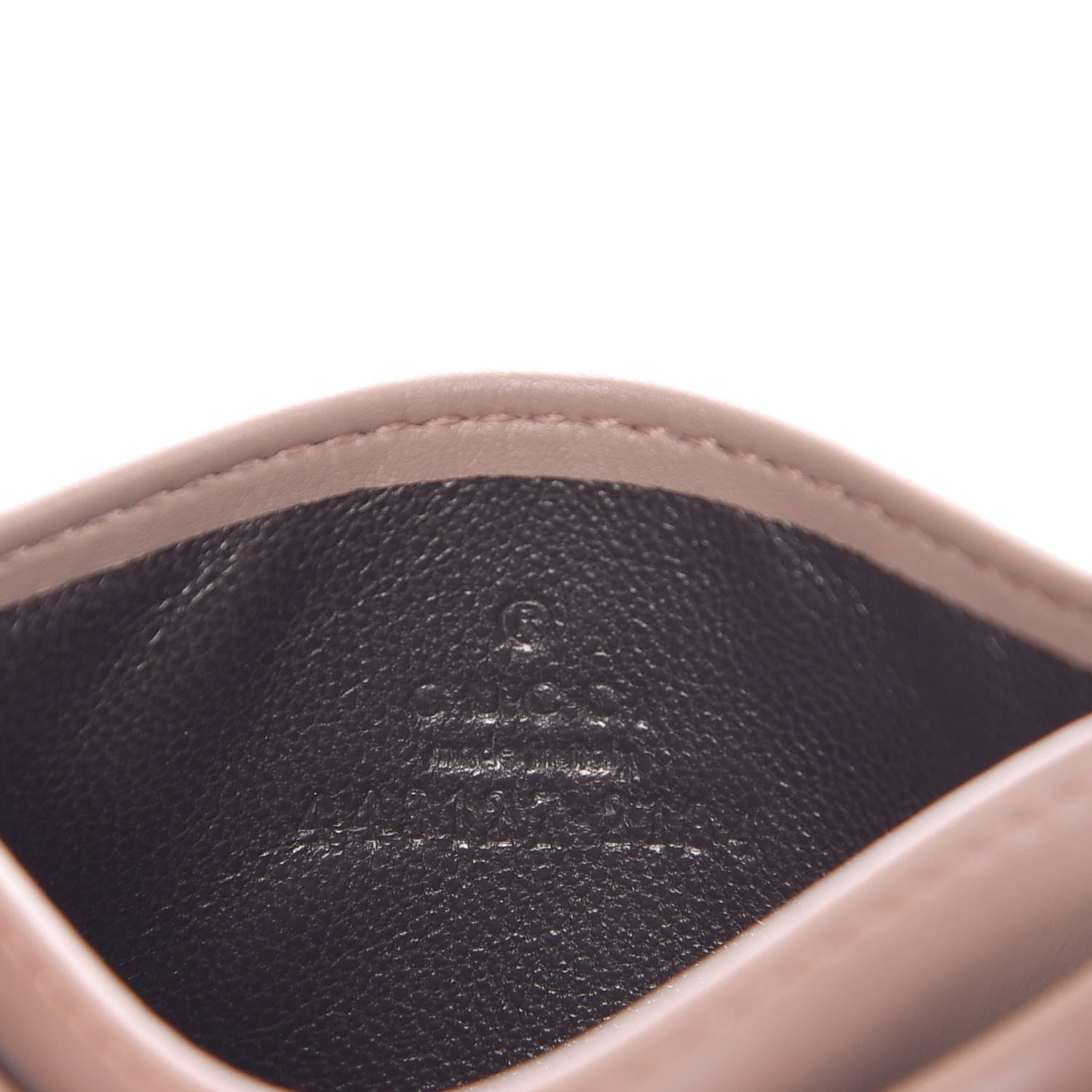 Gucci Calfskin Matelasse GG Marmont Card Holder Porcelain Rose 6 of 8