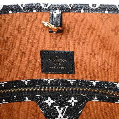 Louis Vuitton Monogram Giant Crafty Neverfull MM Creme Caramel 6 of 9