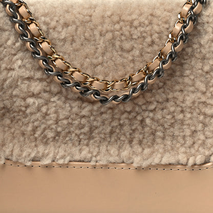 Chanel Shearling Small Gabrielle Hobo Dark Beige 8 of 10